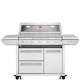 BeefEater 7000 Series Premium - 5 Burner BBQ & Side Burner Trolley